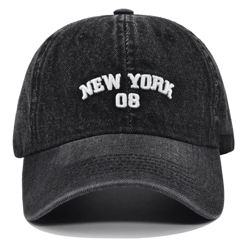 Kiváló minőségű, egyedi logó mosott bajba jutott 100% pamut 6 panel hímzett Bill Old Cowboy baseball sapka kalap