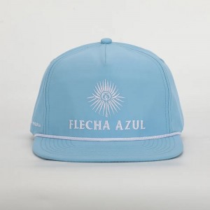 OEM egyedi kiváló minőségű 5 panel lapos számla Gyors száraz hímzés logo Snapback sapka, klasszikusnylon strukturált kötél kalap